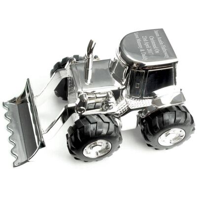 Personalised Silver Plated Digger Money Box (PER2677) (TreatRepublic2531)