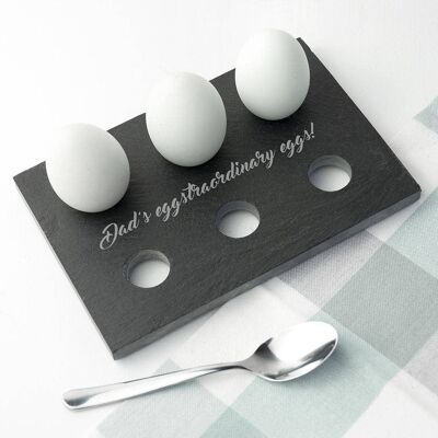 Personalised Slate Egg Holder (PER2510-SCR) (TreatRepublic2578)