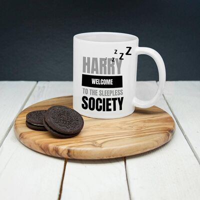 Personalised Sleepless Society Mug (PER3608-001) (TreatRepublic2591)