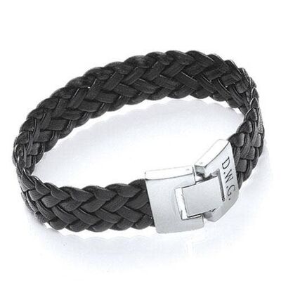 Personalised Soft Leather Bracelet (PER139-BLK) (TreatRepublic2610)
