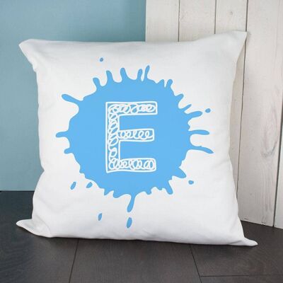 Personalised Splatter Initial Cushion Cover (PER2789-001) (TreatRepublic2669)