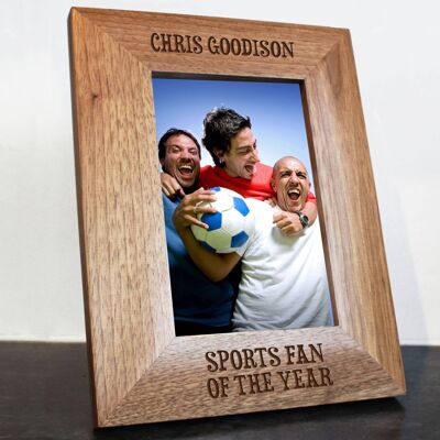 Personalised Sports Fan of the Year Engraved Photo Frame (PER293-001) (TreatRepublic2673)