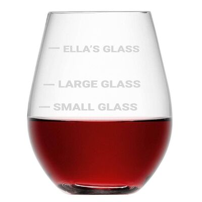 Personalised Stemless Cheeky Red Wine Glass (PER3838-001) (TreatRepublic2690)