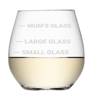 Personalised Stemless Cheeky White Wine Glass (PER3839-001) (TreatRepublic2691)