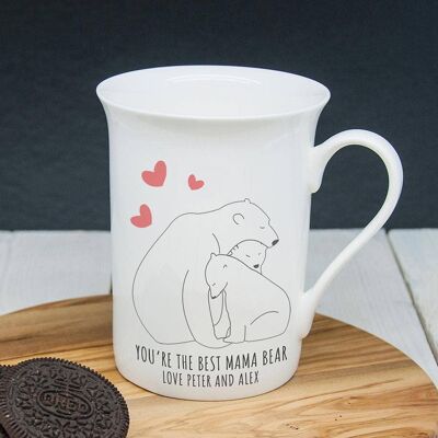 Personalised The Best Mama Bear Bone China Mug (PER3338-001) (TreatRepublic2736)