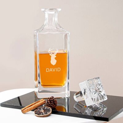 Personalised Timeless Stag Square Decanter (PER4470) (TreatRepublic2754)