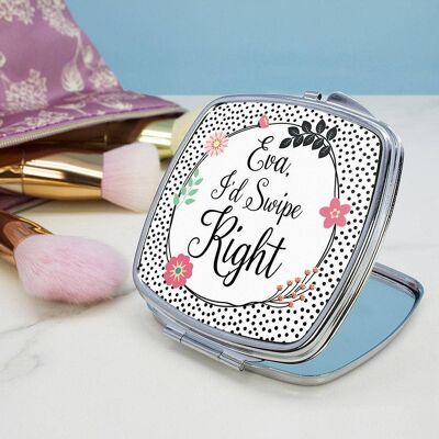 Personalised Tinder Square Compact Mirror (PER2554-001) (TreatRepublic2755)