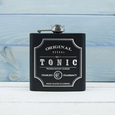 Personalised Tonic Vintage Hip Flask (PER954-001) (TreatRepublic2756)