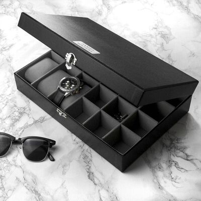 Personalised Watch and Cufflinks Box (PER3194-SER) (TreatRepublic2833)