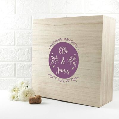 Personalised Wedding Memory Box (PER3017-LRG) (TreatRepublic2843)