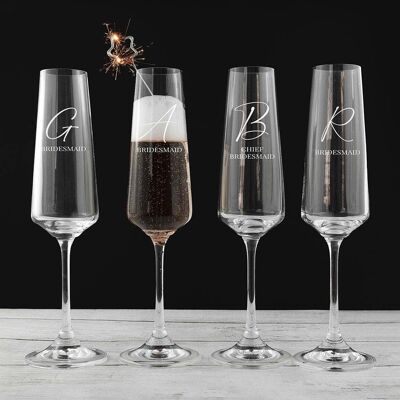 Personalised Wedding Party Champagne Flute (PER389-001) (TreatRepublic2845)