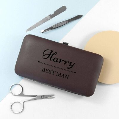 Personalised Wedding Party Grooming Kit - Brown (PER3905-BRO) (TreatRepublic2846)