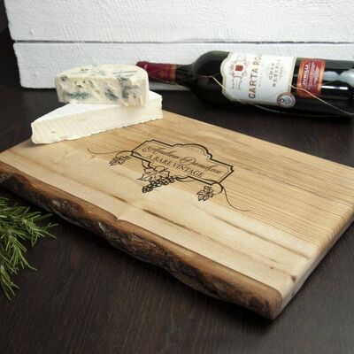 Personalised Wine And Cheese Rustic Wood Platter (PER2358-LRG) (TreatRepublic2888)