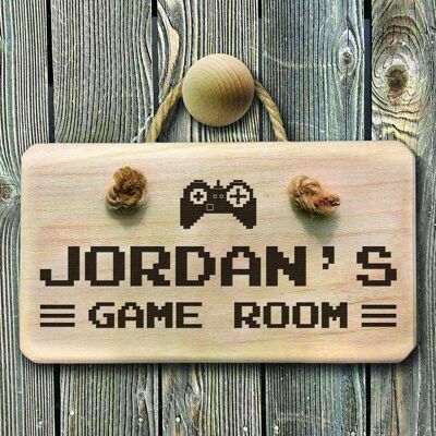 Personalised Wooden Game Room Sign (PER2696-001) (TreatRepublic2901)