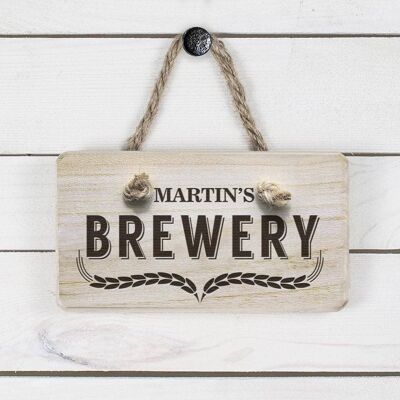 Personalised Wooden Home Brewery Sign (PER2698-001) (TreatRepublic2904)