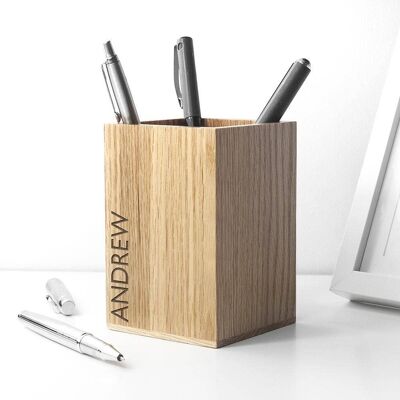 Personalised Wooden Stationery Holder (PER4204-001) (TreatRepublic2913)