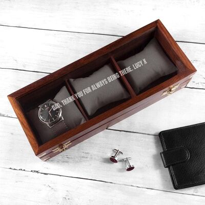 Personalised Wooden Watch Box (PER3369-001) (TreatRepublic2918)