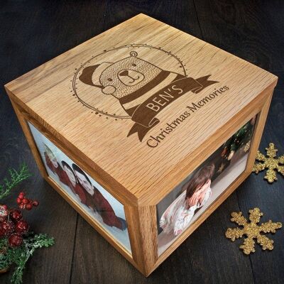 Personalised Woodland Bear Christmas Memory Box (PER2460-001) (TreatRepublic2921)