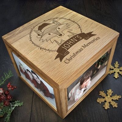 Personalised Woodland Fox Christmas Christmas Memory Box (PER2462-001) (TreatRepublic2925)