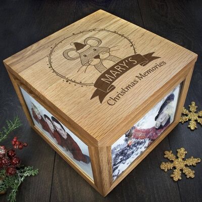 Personalised Woodland Mouse Christmas Memory Box (PER2463-001) (TreatRepublic2927)