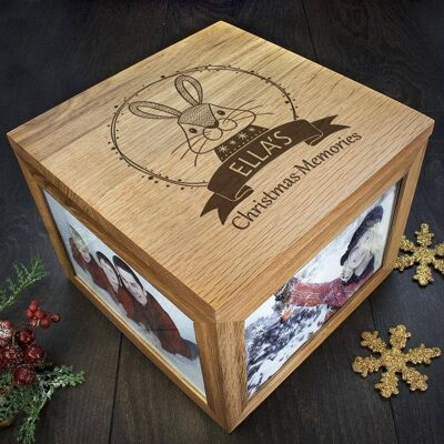 Personalised Woodland Rabbit Christmas Memory Box (PER2466-001) (TreatRepublic2931)