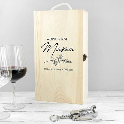 Personalised World's Best Double Wine Box (PER3881-001) (TreatRepublic2942)