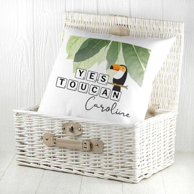 Personalised Yes Toucan Cushion Cover (PER3765-001) (TreatRepublic2956)