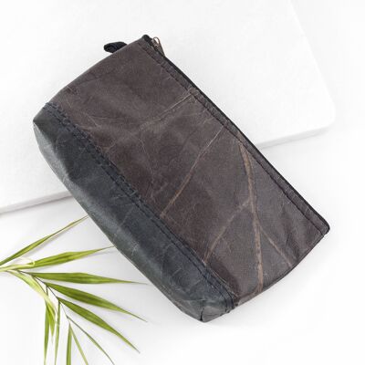 Riverside Wash Bag in Leaf Leather - Pebble Black (JUN7-BLA) (TreatRepublic3008)