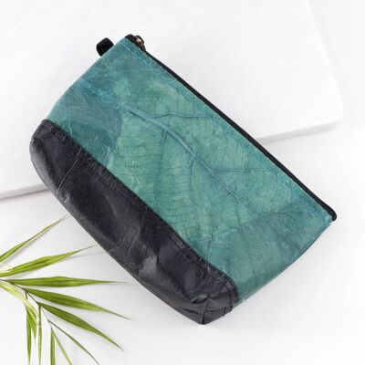Riverside Wash Bag in Leaf Leather - Teal (JUN7-TEA) (TreatRepublic3010)