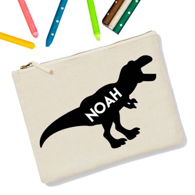 T-Rex Personalised Zipup Pencil Case (PER3681-001) (TreatRepublic3135)