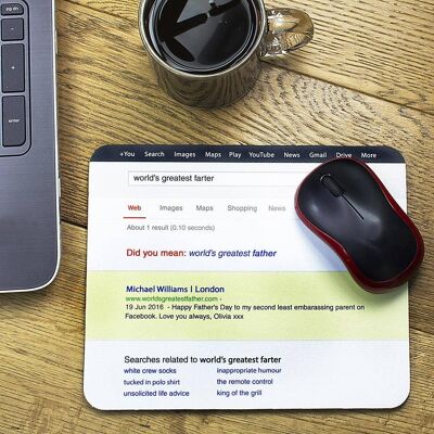 Web Search Personalised Father's Day Mouse Pad (PER2144) (TreatRepublic3199)
