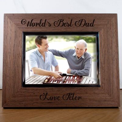 Worlds Best Dad Engraved Photo Frame (PER290-001) (TreatRepublic3220)