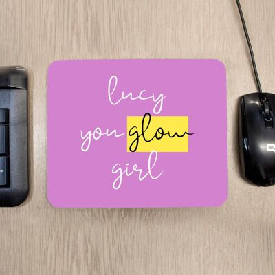 You Glow Girl Mouse Pad (PER3561-PUR) (TreatRepublic3240)