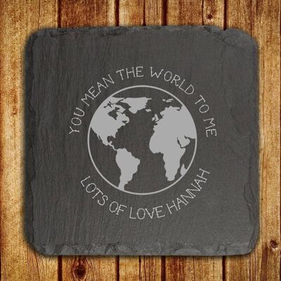 You Mean The World To Me Slate Keepsake (PER2056-001) (TreatRepublic3255)