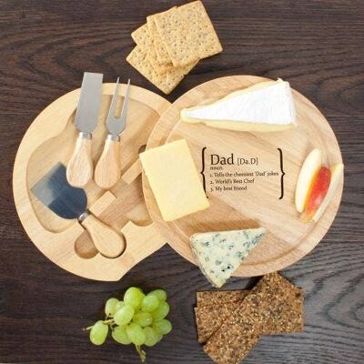 Your Own Definition Round Cheese Board with Knives (PER446-001) (TreatRepublic3260)