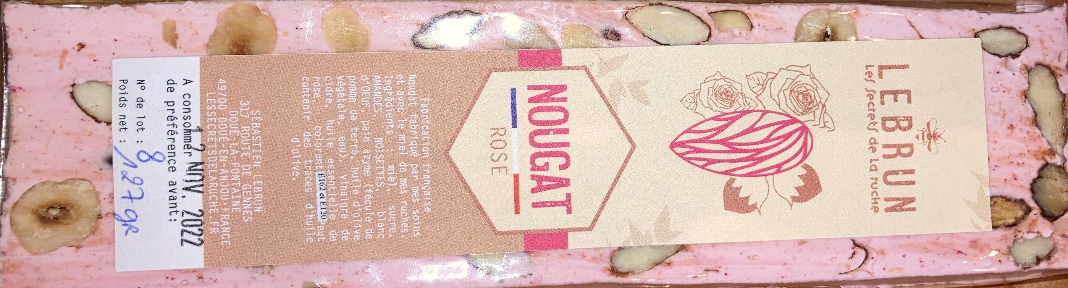 Torrone artigianale di mandorle/nocciole con estratto di Rosa