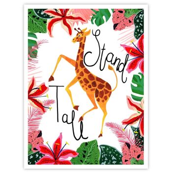 Tenez-vous grand Girafe Nursery Print A4 21 x 29,7 cm 2