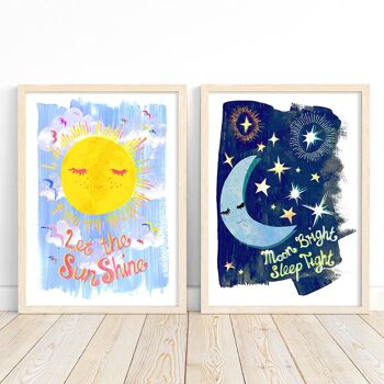 Let the Sun Shine Nursery Print A3 29,7 x 42 cm 3