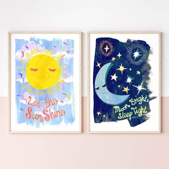 Let the Sun Shine Nursery Print A3 29,7 x 42 cm 4