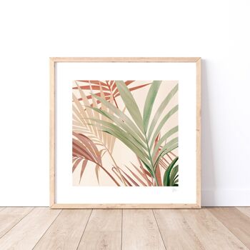 Feuille de palmier tropical Impression artistique 1