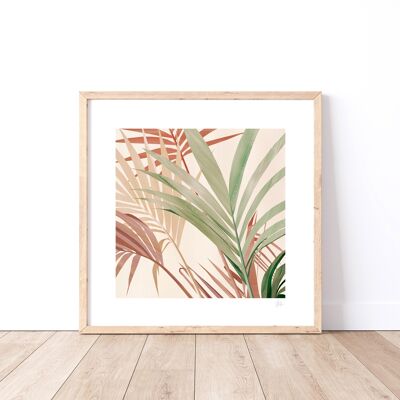 Feuille de palmier tropical Impression artistique