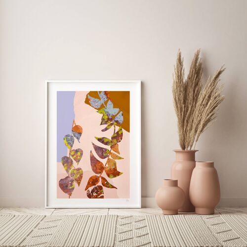 Autumn Warm Tone Leaf Print 2 A3 - 29.7 x 42cm