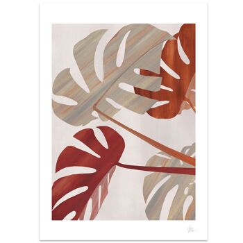 Impression Feuille de palmier Monstera Large A4 - 21 x 29,7 cm 4