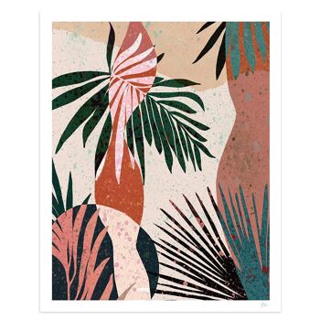 Terrazzo Tropical Leaf 3 Art Print A4 - 21 x 29,7 cm 2