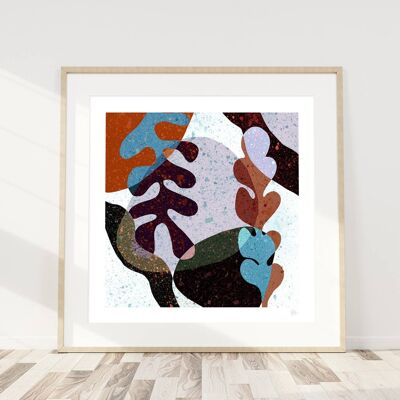 Terrazzo Abstract Seaweed Art Print