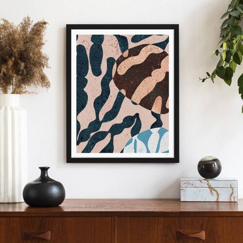 Terrazzo Abstract Cells Art Print A4- 21 x 29.7cm