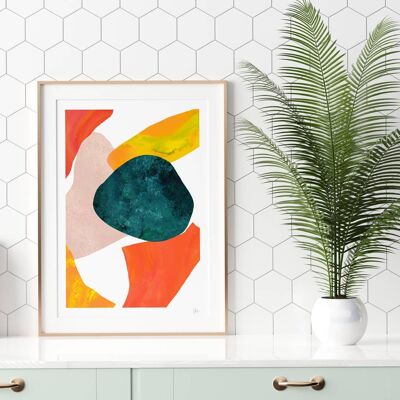 Abstract Large Scale Shell 2 Art Print A4- 21 x 29.7cm
