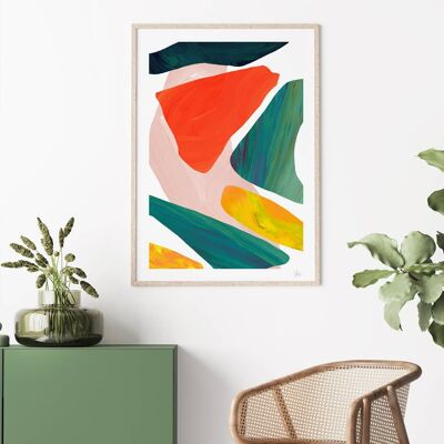 Coquille abstraite moderne 3 Art Print A4 - 21 x 29,7 cm