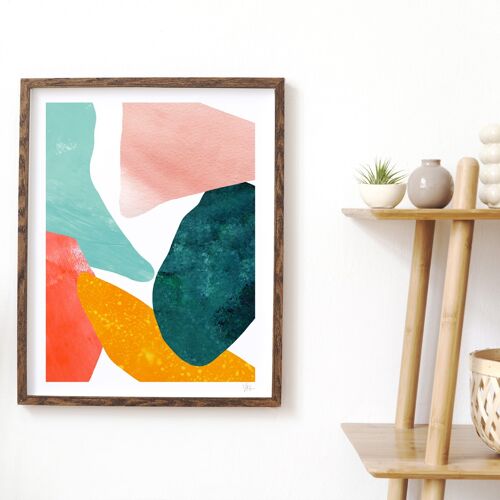 Modern Abstract Shell 1 Art Print A4- 21 x 29.7cm