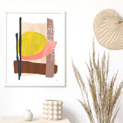 Abstract Shapes Ortus Art Print A4- 21 x 29.7cm